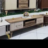 میز تلویزیون  کرم قهوه‌ای