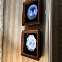 تابلو بشقاب قلم آبی