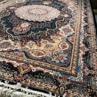 فرش ماشینی ۹ متری آریا مهر سرمه ای (فرش هنرمند)