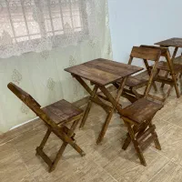 میزو صندلی تاشو نیمکت تاشو چوب نراد|میز و صندلی غذاخوری|بابل, |دیوار