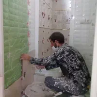 کاشی کاری سرامیک کاری با چسب وسیمان کاشیکاری تخریب|خدمات پیشه و مهارت|تبریز, |دیوار