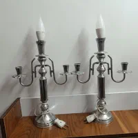 اباژور در سه مدل پایه فلزی یک جفت وپایه کریستال تک|چراغ خواب و آباژور|شهریار, شهرک نماز (دینار آباد)|دیوار