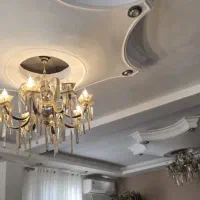 دو عدد لوستر کریستالی ۸ شعله در حد نو