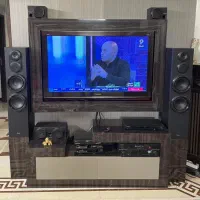 میز تی وی،شلف وقفسه و استندسفارشی ساز-MDF-در حد نو|کتابخانه، شلف، قفسه‌های دیواری|تهران, مرزداران|دیوار