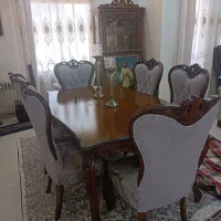 میز نهارخوری شش نفره چوب گردو