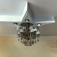 لوستر برنجی شش شاخه ۱۲شعله