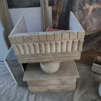 سنگ رو شویی بهمراه قاب اینه و کاسه