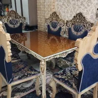 مبل سلطنتی 9نفره به همراه ناهارخوری|مبلمان خانگی و میز عسلی|پاکدشت, خاتون آباد|دیوار