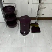 سطل زباله پدالی/جارو دسته بلند/جای سیب زمینی لیمون