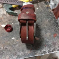 کمربند چرم گاو میش اصلی و سنتی کار دست|کیف، کفش، کمربند|کرمانشاه, |دیوار