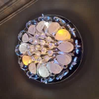 یک عدد لوستر سقفی کریستالی کاملا نو دارای ۳ رنگ|لوستر و چراغ آویز|تهران, یافت آباد جنوبی|دیوار