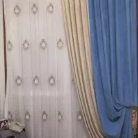 پرده گلدار خامه دوزی شده ترک