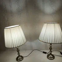 آباژور شامپاینی ۲تا برقی لامپ دار تکی هم فروخته|چراغ خواب و آباژور|اردبیل, |دیوار