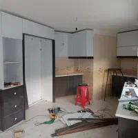 کابینت MDF کمد دیواری|کتابخانه، شلف، قفسههای دیواری|خرمآباد, |دیوار