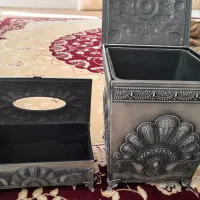 سطل زباله و جعبه دستمال کاغذی