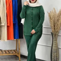 مانتو شلوار ساتن پلیسه (تولیدکننده و فقط تعداد)