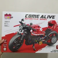 لگو موتور سیکلت با کلاه کاسکت قرمز  کد 30017