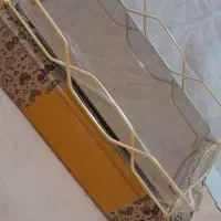 سینی آینه ای طلایی|ظروف سرو و پذیرایی|قم, شهرک امام حسن|دیوار