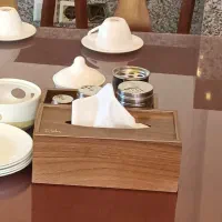 دستمال کاغذی وجاقاشقی چوبی با نمک دان سه تایی