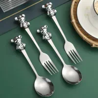 ست ۴ تکه قاشق چنگال|اسباب و اثاث بچه|تهران, چوب تراش|دیوار