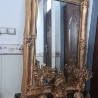 آینه شمعدان طلایی