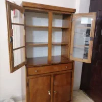 فروش کمد و بوفه چوب گردو در حد نو|بوفه، ویترین، کنسول|تهران, فدک|دیوار