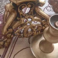 گارد شومینه و ساعت و پایه برنز اصل|کلکسیون اشیاء عتیقه|تهران, شهرک پرواز|دیوار