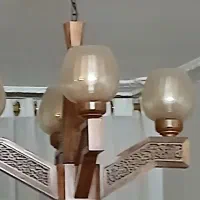 لوستر چهارشاخه چوبی|لوستر و چراغ آویز|ری, سیزده آبان|دیوار