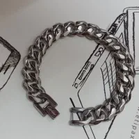 دستبند کارتیر سفید قفل کتابی استیل ۲۲ سانت|بدلیجات|تهران, طیب|دیوار