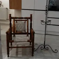 مبل حصیری یک نفره و آباژور فرفوژه