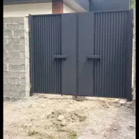 درب باغی پیلوت آهنی باغ ویلا ویلایی قابدار حیاط