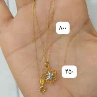 دو عدد پلاک سبک زیر گرم و دوعدد زنجیر و گوشوار