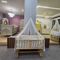انواع تخت گهواره کنار تخت مادری چوبی(سیسمونی)