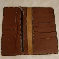 کیف پول چرم صدرصد طبیعی دست دوز