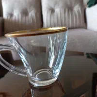 دو دست استکان  لب طلایی