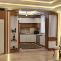 دکور کابینت تخت تاشو|کتابخانه، شلف، قفسه‌های دیواری|قزوین, |دیوار