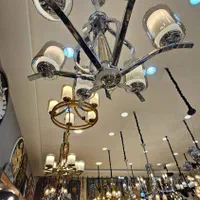 لوستر 6 شاخه آبکاری نقره ای شرکتی تهران