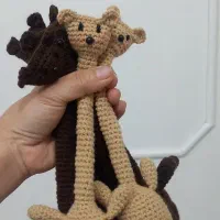 عروسک بافتنی گردن دراز|صنایع دستی و سایر لوازم تزئینی|شیروان (خراسان), |دیوار