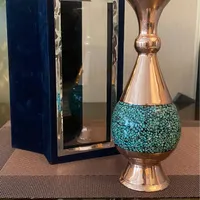 گلدان مسی فیروزه کوبی نو|صنایع دستی و سایر لوازم تزئینی|تهران, طرشت|دیوار