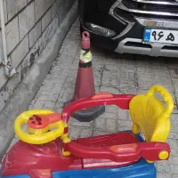 چهار چرخه ماشینی بادسته هدایت بی بی لندکودک پسرونه|اسباب‌بازی بچه|کرج, گوهردشت|دیوار