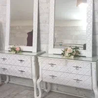 آینه کنسول آرایشگاه دوعدد تمییز سالم تخفیف دارد