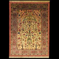 دورو تمام ابریشم ، طرح بختیاری و تک درخت