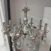 دو عدد لوستر برنجی ۸ شاخه|لوستر و چراغ آویز|قزوین, |دیوار