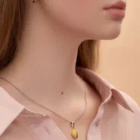 نیم ست کهربای طبیعی کالینگراد. نقره روس|جواهرات|تهران, حکمت|دیوار