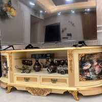 ست آیینه کنسول چوب راش شرکتی|بوفه، ویترین، کنسول|قزوین, |دیوار