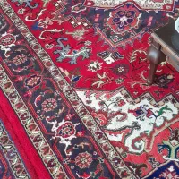 ۲ تخته فرش ۹ متری نقشه هریس تاجری زمینه لاکی|فرش|اسکو, |دیوار