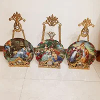 بشقاب دیواری و رومیزی فرم برنزی
