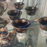 فروش تعدادی ظروف چینی سرمه ای|ظروف سرو و پذیرایی|اصفهان, باغ فدک|دیوار