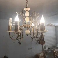 دو عد لوستر برنجی ۶ و ۱۰ شعله