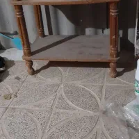 میز دو طبقه چوبی